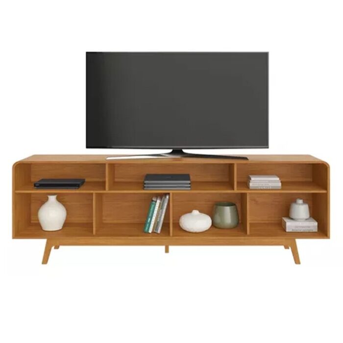 Rack Bancada Cristal Candian Cinamomo/Off TV até 70 Polegadas Larg. 2.00m - JCM - Imagem 2