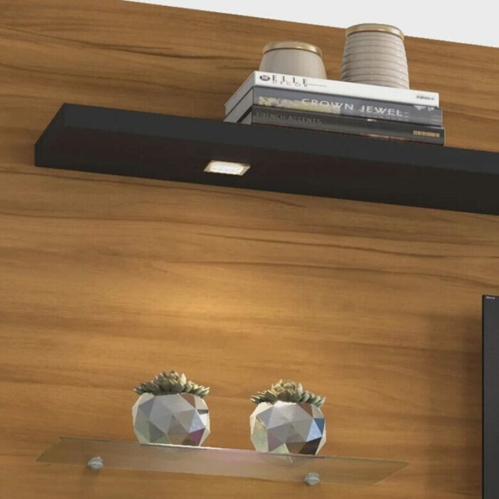 Painel NT 1115 Freijó/Preto C/ Led TV até 60 Polegadas Larg. 1.80m - Notável - Imagem 3