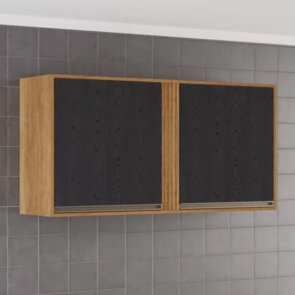 Aéreo Pérola 2 Portas Cinamomo/Preto Larg. 1.20m - Sallêto