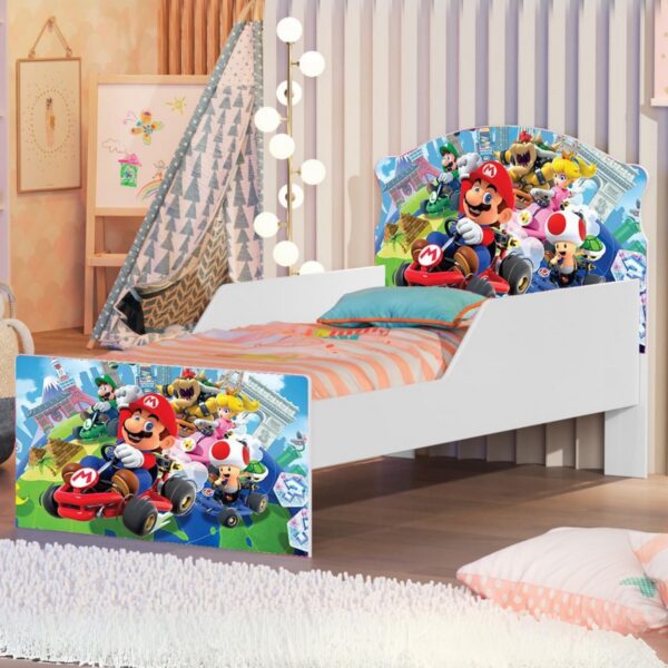 Mini Cama Juvenil Lívia (Menino) Super Mario 404195 – MADEC/VJ MÓVEIS