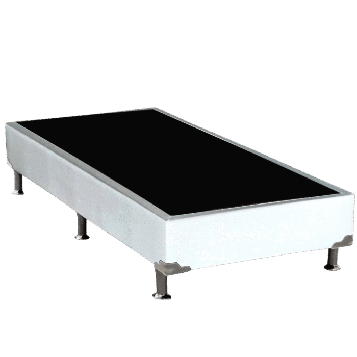 Base Box Solteiro Simples Corino Branco – ALTO NÍVEL CAMAS E COLCHÕES - Imagem 2