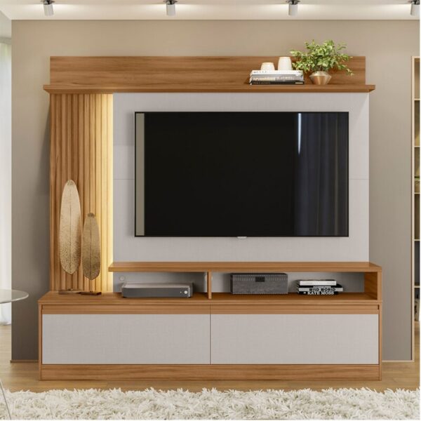 Home NT 1295 com Detalhe Ripado Freijó-Off Larg. 1.83m - Notável