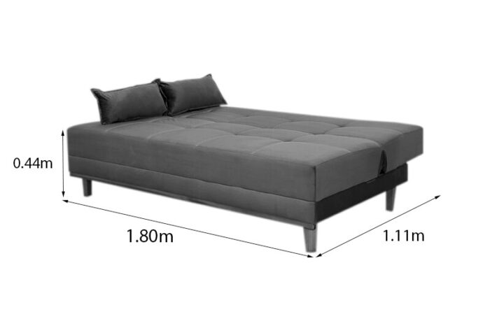 Sofá Cama Madrid Veludo Marrom 2263 Larg. 1.80m - Molas Bonnel - Imagem 8