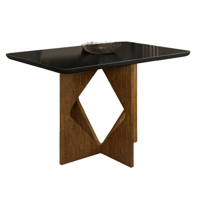 Mesa Madri 90×90 Cinamono/Preto – MINASPLAC - Imagem 2