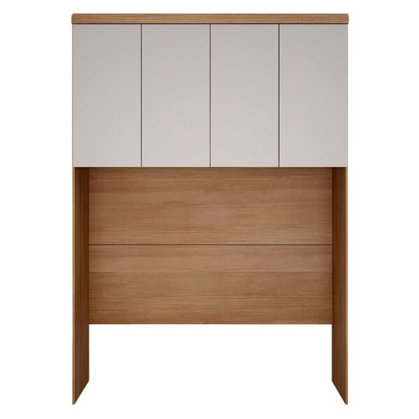 Modulado Aéreo Rizon Cumaru/Fendi Fosco 4 Portas 2 Prateleiras 100% MDF Larg. 1.67m - Novo Horizonte
