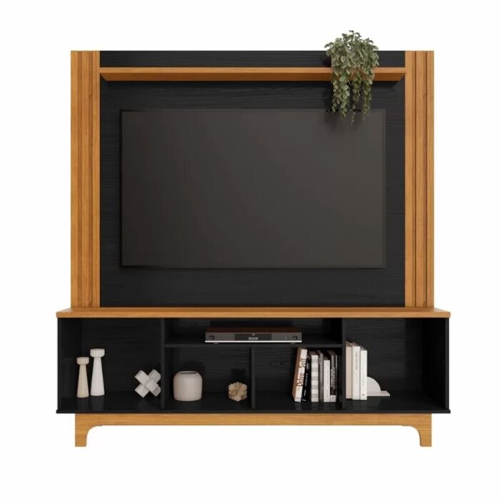 Home Bálsamo Cinamomo/Preto C/ Detalhe Ripado TV até 65 Polegadas Larg. 1.50m - JCM - Imagem 2