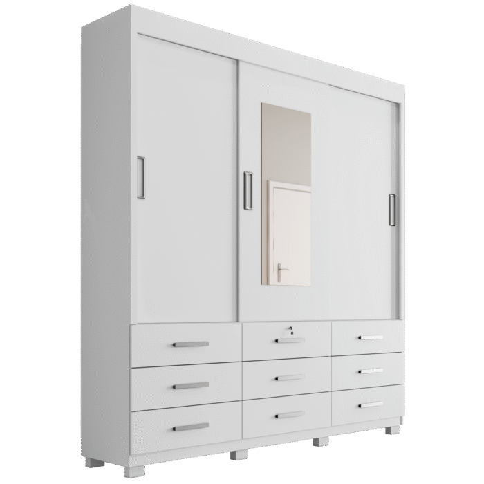 Guarda Roupa Itapema 2,02 m Branco - RUD RACK - Imagem 2