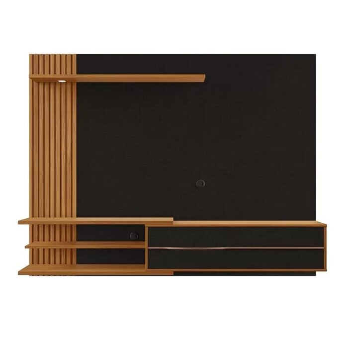 Painel NT 1355 Preto/Freijó Ripado C/ Led TV até 65 Polegadas Larg. 1.82m - Notável - Imagem 4