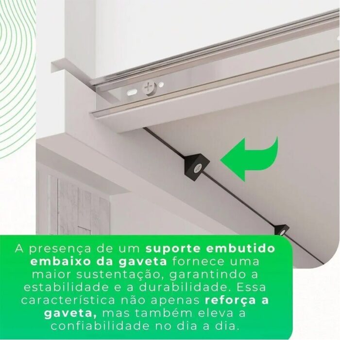 Roupeiro Casal Recife Branco 6 Portas C/Pés Larg. 1.80m - Sallêto - Imagem 5