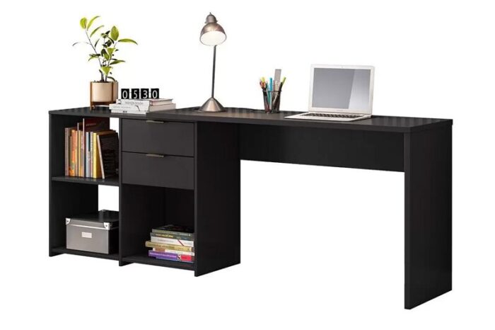 Mesa Office NT 2060 Preto 2 Gavetas Larg. 2.00m - Notável - Imagem 2