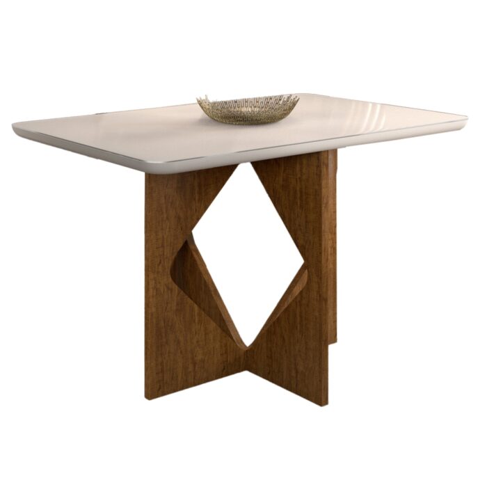 Mesa Madri 120x80 Cinamono/Off White - MINASPLAC - Imagem 2