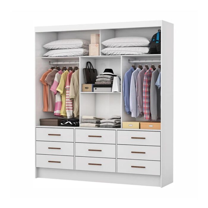 Guarda-Roupa 3 Portas Sevilha 1,62 m Branco - CARIOCA MÓVEIS - Imagem 3