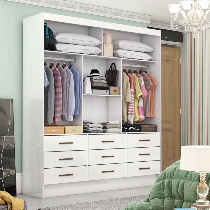 Guarda-Roupa 3 Portas Sevilha 1,62 m Branco - CARIOCA MÓVEIS - Imagem 2