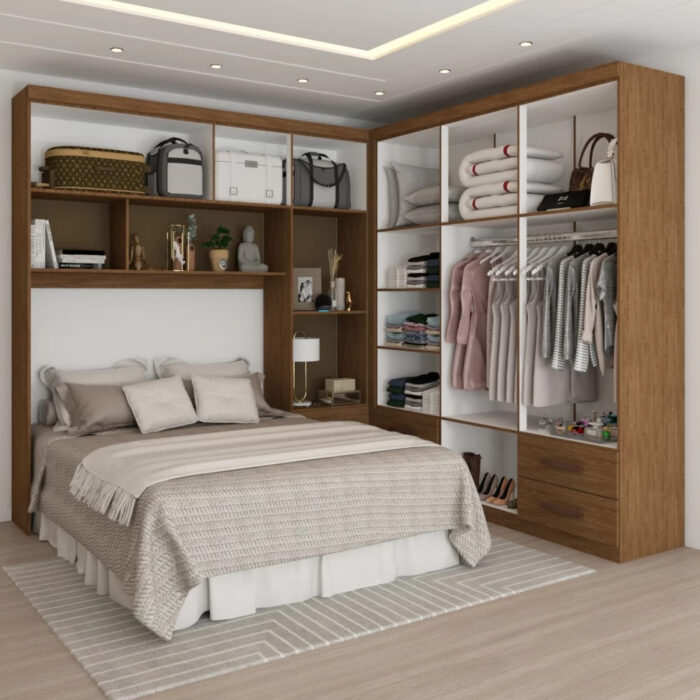 Modulado 4 Portas + Guarda-Roupa 6 Portas Hércules (Com Espelho) Cinamono – CARIOCA MÓVEIS - Imagem 2