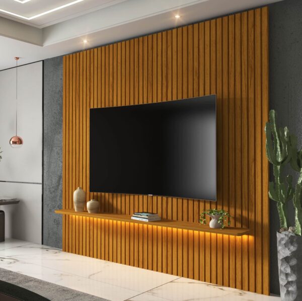 Painel até 75" Nobre Ripado 185 Naturale - GELIUS