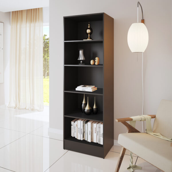 Multiuso Biblioteca Mirage Preto - VIERO MÓVEIS