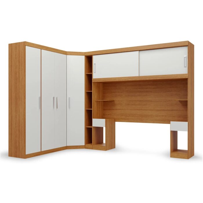 Guarda-Roupa Modular Solteiro/Casal/Queen/King Gênova Plus Freijó/Off White - BATROL MÓVEIS - Imagem 6