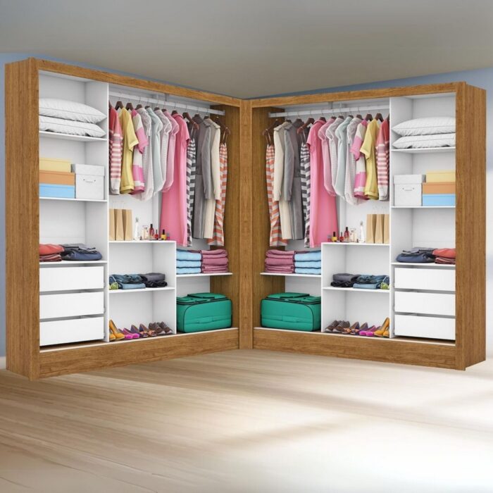 Closet Dubai/Santiago 1,79 m x 1,79 m Cinamono – CARIOCA MÓVEIS