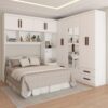 Modulado 4 Portas + Guarda-Roupa 6 Portas Hércules (Com Espelho) Branco - CARIOCA MÓVEIS