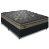 Colchão Casal D26 Vigo + Base Box Simples Corino Preto – UMAFLEX + BIOSTAR