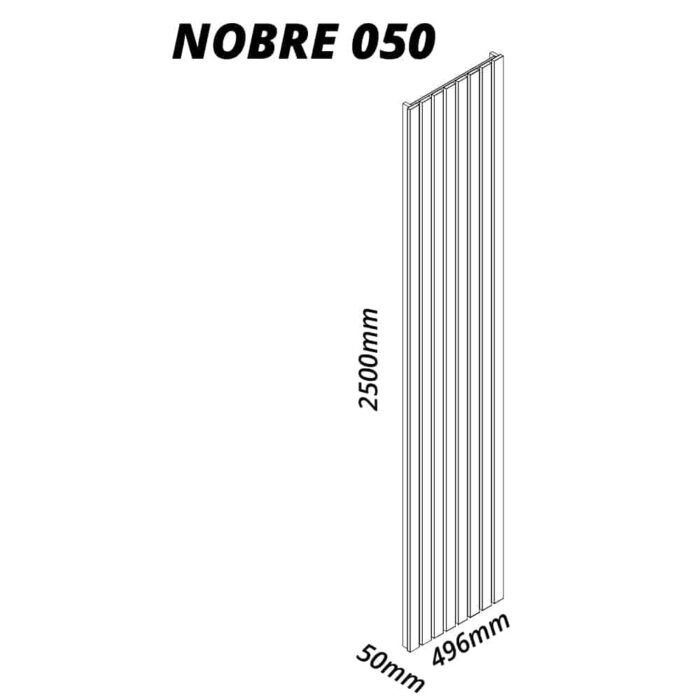 Placa Painel Ripado(Extensão)Nobre 49,6 cm Naturale - GELIUS - Imagem 2