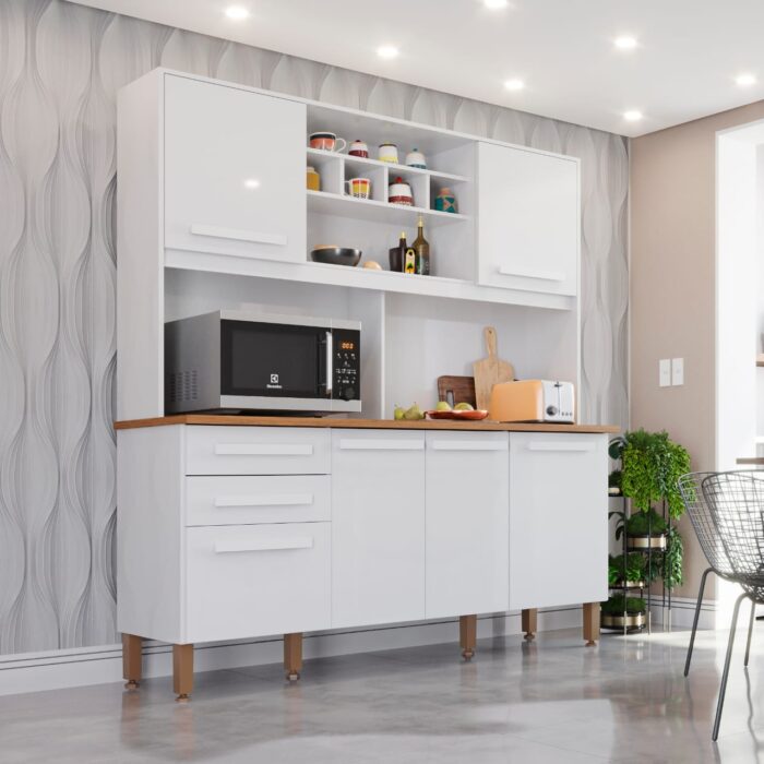 Kit Cozinha Luna/Lara Prime 1,62 m Branco - IMOP