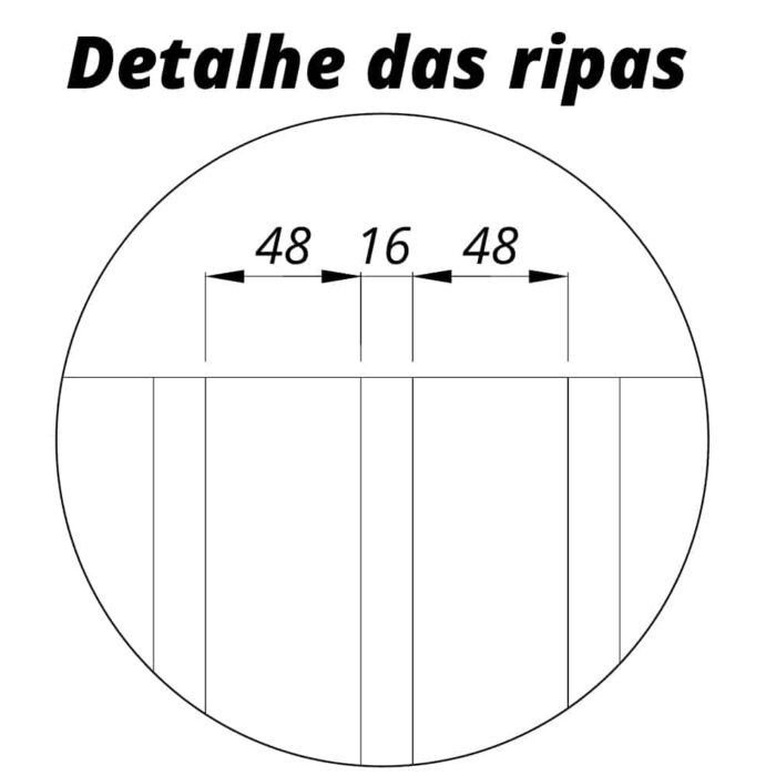 Kit 2 Placas Painel Ripado(Extensão)Nobre 49,6 + 49,6 cm Naturale - GELIUS - Imagem 3