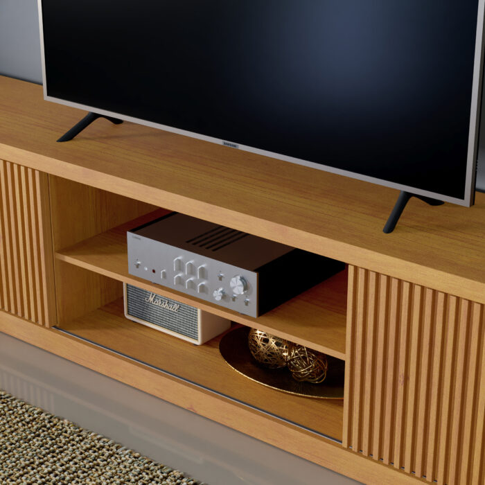 Rack até 75" Arezzo Ripado/Naturale - MAVAULAR - Imagem 3