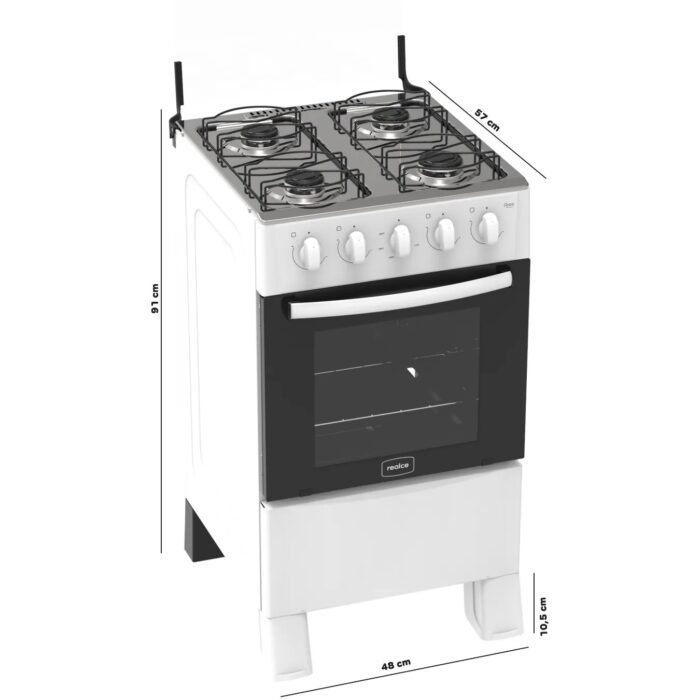 Fogão 4 Queimadores Ares Plus Branco – REALCE ELETRODOMÉSTICOS - Imagem 3