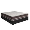 Colchão Casal Classic Superlastic D26 + Base Box Simples Corino Preto – ANJOS + BIOSTAR