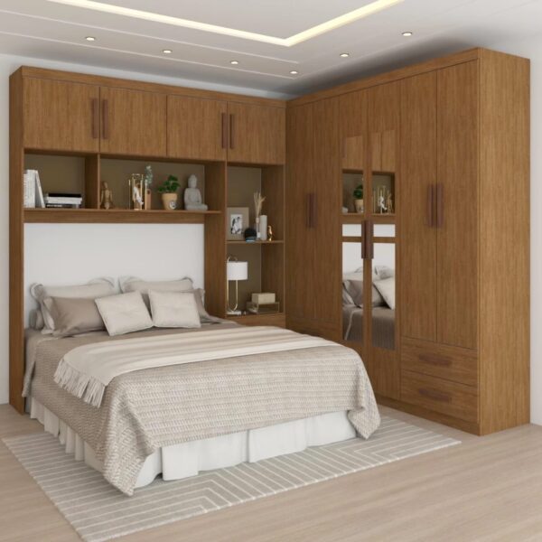 Modulado 4 Portas + Guarda-Roupa 6 Portas Hércules (Com Espelho) Cinamono – CARIOCA MÓVEIS