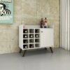 Aparador RT 3111 com Garrafeiro 1 Porta Off White MovelBento
