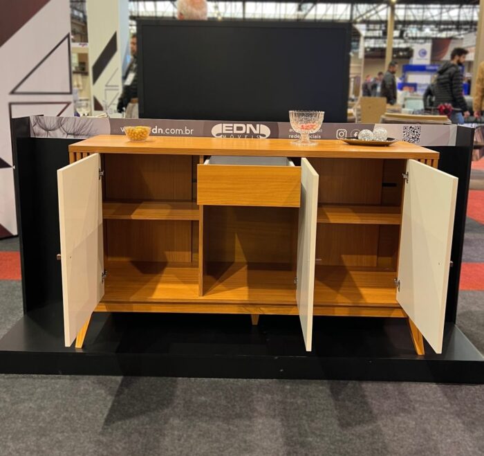 Buffet Argo Cedro/Off White - EDN MÓVEIS - Imagem 5