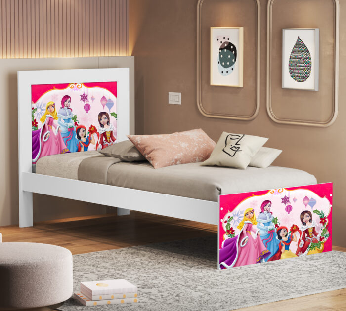 Cama Solteiro Marina (Menina) Princesas 401354 - MADEC/VJ MÓVEIS - Imagem 2