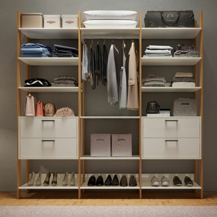 Closet 3 Torres TW404 2,175 m Off White/Freijó - DALLA COSTA