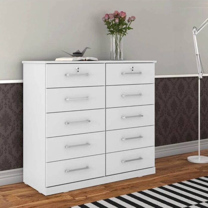 Cômoda 10 Gavetas JL 006 Branco – JL MÓVEIS - Imagem 2