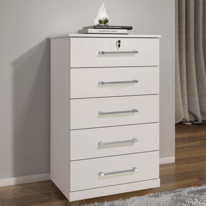 Cômoda 5 Gavetas JL 013 Branco – JL MÓVEIS - Imagem 2
