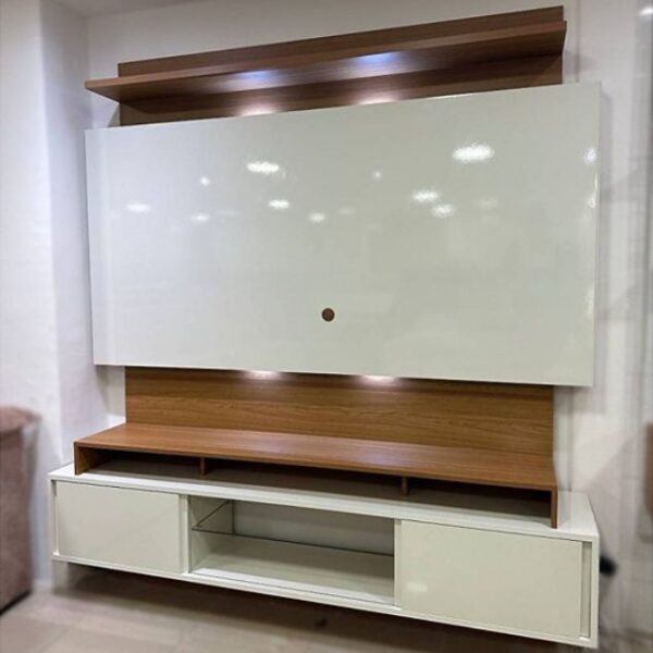 Estante Home até 65″ Vera TB112L Off White/Freijó – DALLA COSTA
