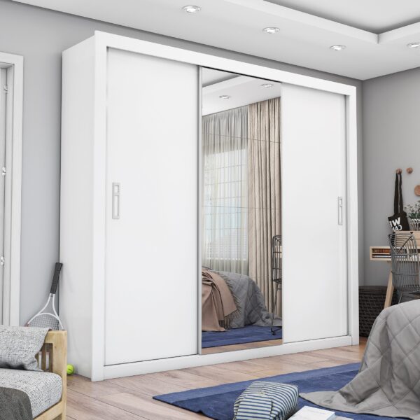 Guarda-Roupa 3 Portas Espanha Plus 2,16 m Branco – CARIOCA MÓVEIS