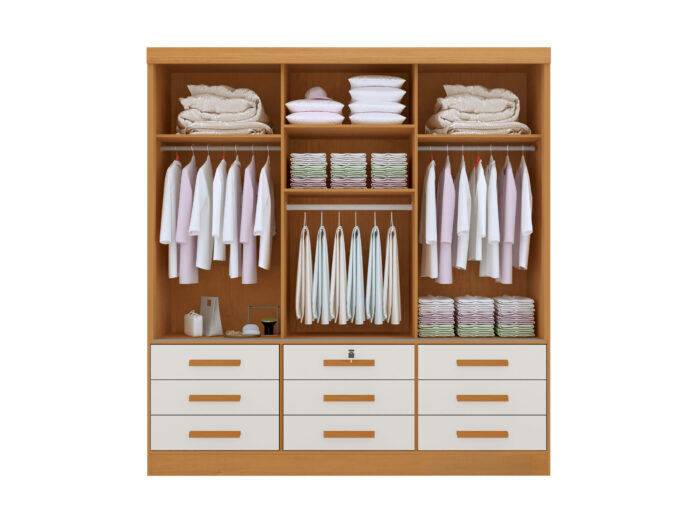 Guarda-Roupa 3 Portas Meridian 2,00 m Branco – D’DORO MÓVEIS - Imagem 3