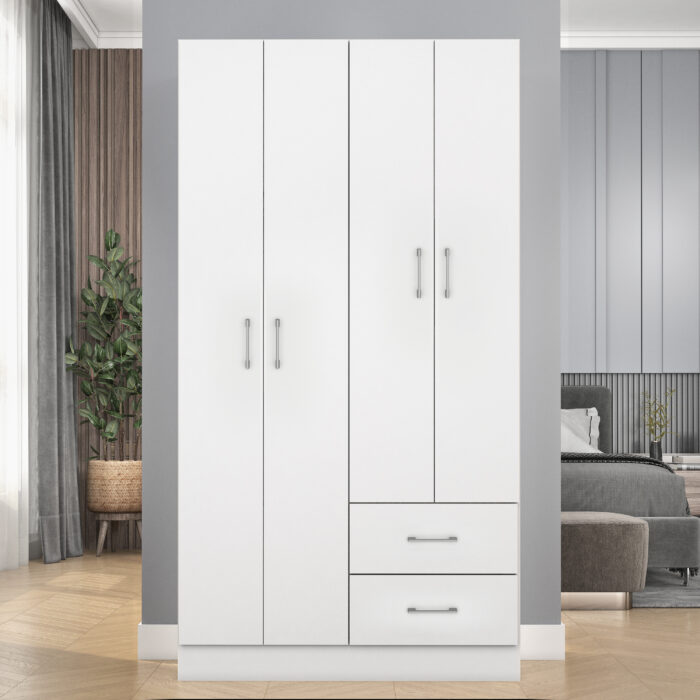 Guarda-Roupa 4 Portas Panamá 4002 0,90 m Branco - FELLICCI - Imagem 2