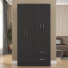 Guarda-Roupa 4 Portas Panamá 4002 0,90 m Preto - FELLICCI