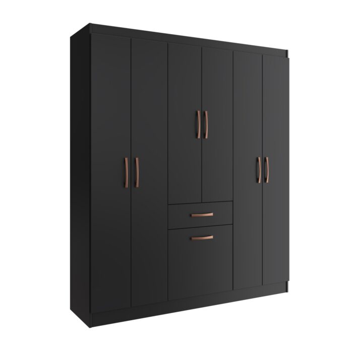 Guarda-Roupa Marbella 5806 1,36 m Preto – DORIPEL - Imagem 2