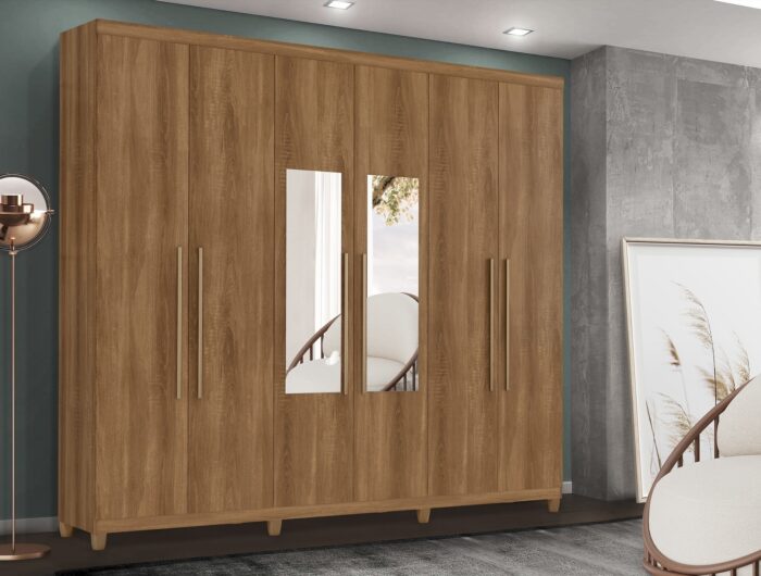 Guarda-Roupa (4 Gavetas) Porto Bello New 2,007 m Mel – RUD RACK - Imagem 2