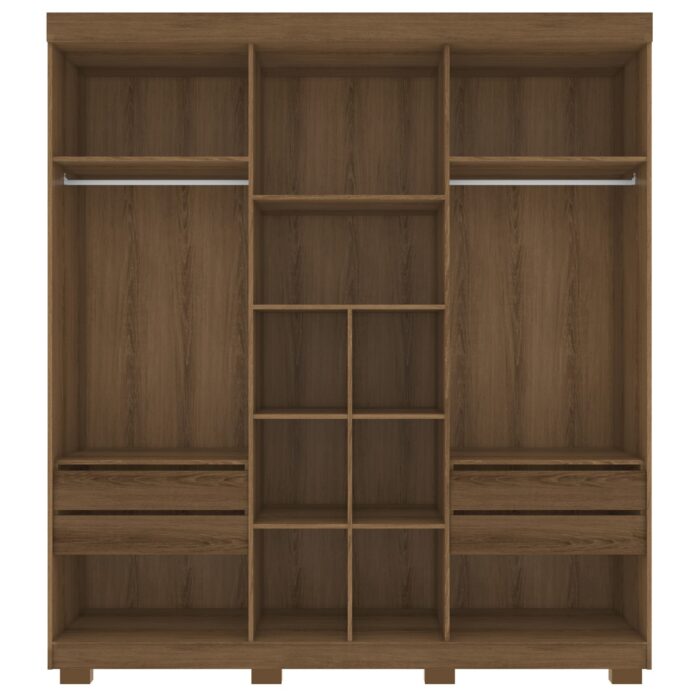 Guarda-Roupa (4 Gavetas) Porto Bello New 2,007 m Mel – RUD RACK - Imagem 3