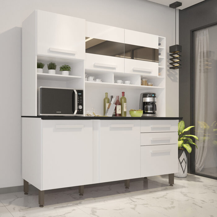 Kit Cozinha Alexia 1,80 Branco Neve - IMOP - Imagem 2