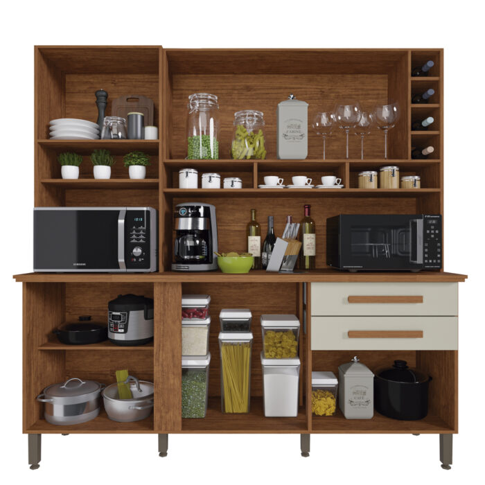 Kit Cozinha Alexia 1,80 Cinamono/Off White – IMOP - Imagem 3