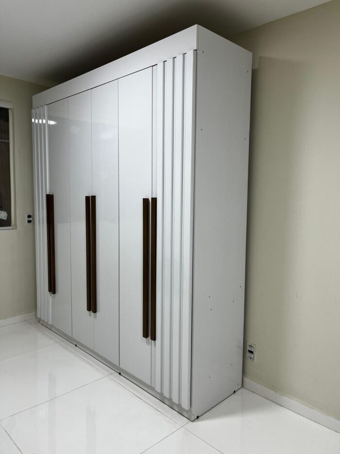 Guarda-Roupa 6 Portas Maldivas 2,00 m Branco - MINASPLAC - Imagem 3