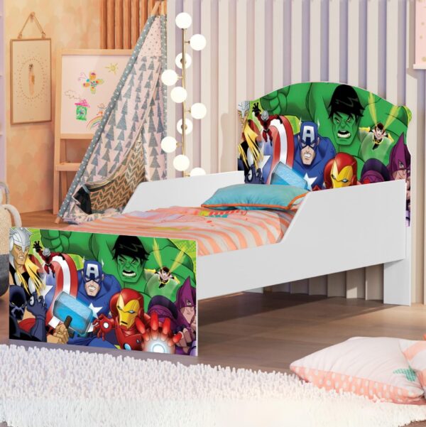 Mini Cama Juvenil Lívia (Menino) Vingadores 404188 – MADEC/VJ MÓVEIS