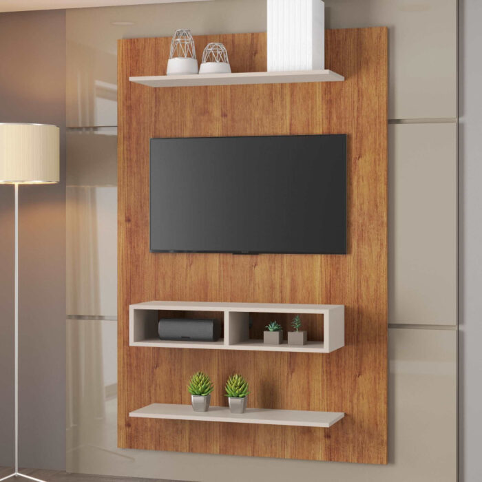 Painel Delta/Byte Mel/Off White - VIERO MÓVEIS